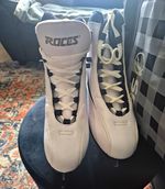 Roces Fixed Size Ice Skates UK 8 White/Black Lace-Up Ankle Support Pair