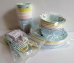 36 Pieces Plastic Plate Cups Bowls Cutlery Set for Children and Kids IKEA KALAS