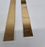 Brass Flat Bar Strip Plate 1" Wide Brushed Dull Polished Multiple Lengths
