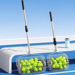 Tennis Ball Hopper Pick up Container Telescopic Golf Balls Retriever Portable