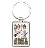 ABBA 70s ,80s Singer Cartoon Graphic Art Acrylic Keychain Keyring Bag Charm