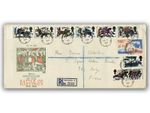 1966 Battle of Hastings FDC Normanton CDS + French Stamp FDI