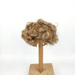 Vintage Brown Artificial Hair Doll Wig, Curly, Head Circumference 12" to 12.5"