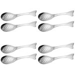 4 Pack Stainless Steel Chinese Spoons Metal Serving Utensils Kitchen