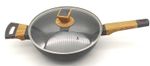 BAROLY- 28 CM NON STICK WOK PAN + GLASS LID - INDUCTION