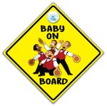 Simpsons Baby on Board Sign With Sucker Attachment 14cm x 14cm