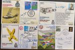 Vintage RAF Aviation Flown & Signed Covers Collection x16 1969-1980 Military