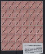 Sheet FORGERY - Werner's REPLICA of BERMUDA, 1874, 3p on 1p Rose , SG 12