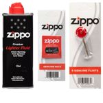 Genuine Original Zippo Premium Lighter Fuel Fluid Refill, Wick & Flints