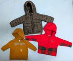 Lot Of 3 Boys Coats Aged 6 months - 12 Months, Columbia, Carhartt, & Carters