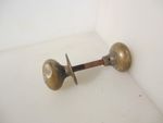 Vintage Brass Door Knobs Handles Old Architectural Antique 1 Plate