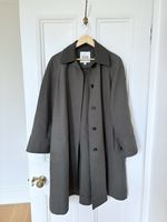 COS Dark Khaki Wool Lined Car Coat Size Small