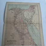 1872 Map of AEGYPTUS Egypt Original Vintage PHA #17 Antique  Old Atlas Print