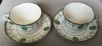  2 ROYAL DOULTON COUNTESS TEA CUPS AND SAUCERS