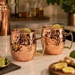 2X Pure Copper Mug Cup for Moscow Mule Coffee Beer Drinking Cocktail Home