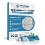 Sinus Rinse Salt Sachets, 70-Pack Neti Pot Refills, 70 salt sachets, White 