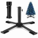 Cross Frame Metal Foldable Stand Holder Heavy Duty Parasol Base Umbrella Garden
