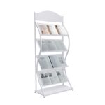 Floor-stand Brochure Display Holder Stand Newspaper Magazine Rack Holder 146cm-H