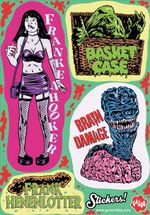 FRANK HENENLOTTER A5 Vinyl Sticker Sheet (Basket Case / Frankenhooker)