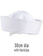 Mini Marine Sailor Doughboy Hat with Hairclips