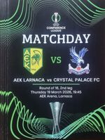 2026 AEK LARNACA v CRYSTAL PALACE CONFERENCE LEAGUE PROGRAMME FROM CYPRUS