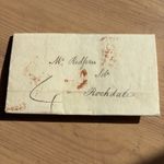 1829 Pre-Stamp Letter Entire to Mr Redfern in Rochdale
