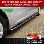 FITS RENAULT TRAFIC 2014> BLACK SPORT LINE SIDE BARS SWB POWDER COATED STYLE