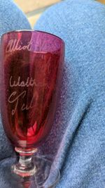 AVRO 1: UNIQUE! First Long Flight Antique Ruby Glass, (70)