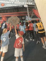 FA COMMUNITY SHIELD 2026 Arsenal v Manchester City match programme signed 