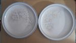 2 Denby Tamsin Grey Floral Stoneware 26cm 10.25” Dinner Plates