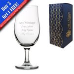 Personalised Engraved Pint Glass Stemmed Beer Glass Birthday Wedding Gift  