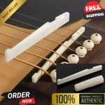 Fresh Buffalo Bone Bridge Saddle And Slotted Nut For 6 String Acoustic Guitar