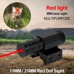 Red Laser Dot Sight Scope Air Gun 20mm Rail Mount  Rifle Pistol Hunting