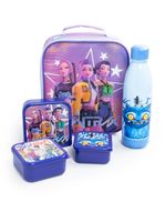 KPop Demon Hunters Lunch Bag Bottle and 3 Snack Pot | Girls Multicoloured K-Pop,