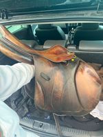 Saint Lourdes Brown Leather Jumping Saddle - 17.5 inch M/W monoflap