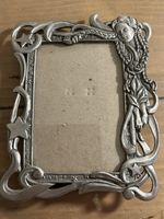 Vintage Decorative Seagull Pewter Photo Frame with Floral Fairy Mermaid Motifs