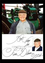 STEEPLEJACK TELEVISION PERSONALITY FRED DIBNAH SIGNED PRE-PRINT EXCLUSIVE PRINT