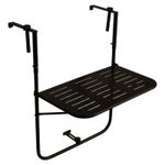 Railing-Mounted Table Stable Railing Shelf Collapsible for Apartment