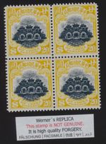 4-block FORGERY - Werner's REPLICA - China 1915, Hall of Classics - 20 dollar