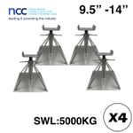 4 x Static Caravan Heavy Duty Support Axle Chassis Stands Mobile home 9.5" - 14"