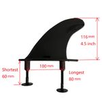 4.5" Soft Surfboard Fin Replacement Plastic Tail Fin with Screws for Soft Board