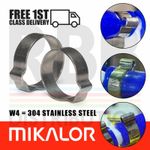 Single Ear Hose Clamps O Clips Mikalor 304 Stainless Steel Fuel Air Pipe Crimp