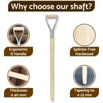 1 m Type D Replacement Wooden Shaft Garden Handle Spade Fork Spade Metal NEW