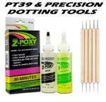 Pacer Zap PT39 Z-POXY 30 Minute Epoxy Resin 8oz Pack & 5 Precision Dotting Tools