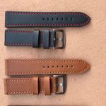 18/20/22/24mm Watch Band Replacement Leather Strap Watch Band Pin Buckle Belt