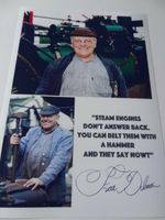 STEEPLEJACK TV PERSONALITY FRED DIBNAH SIGNED REPRINT EXCLUSIVE HAMMER PRE-PRINT