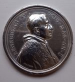 Vatican Papal Pope Benedict XV Silver Medallion. 