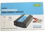 Ring 500W Inverter Three Pin Socket USB Crocodile Clips DIY RINVU500 Powersource