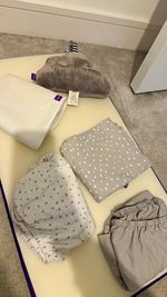 Snuz Snuz Surface Air Nursery Cot Mattress White & Purple Polka Dot Theme