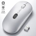 2.4Ghz Wireless UltraSlim USB Rechargeable Mouse Cordless Optical PC Laptop